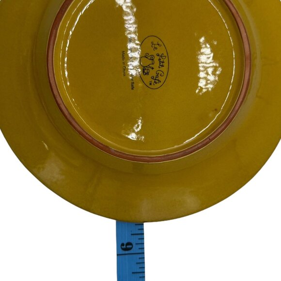 Le Petit Café Plate 8 inch Hand-Painted Yellow Floral Ceramic - Picture 4 of 4